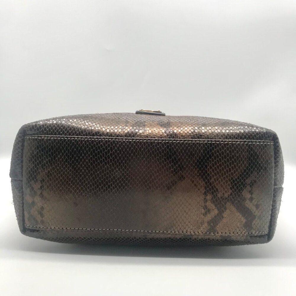 Dooney & Bourke Kitney Brown Python Leather Dixon… - image 5